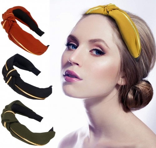 Izett CK 4 pieces gold headband ladies gold cross daily fashion headband hair headband hair clip hair clip hair clip headband accessories