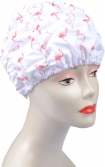 Solida Flamingo Shower Cap, cotton and polyester, 2 pieces (2 x 1 pieces)