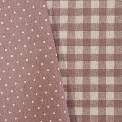 Hand-made fabric, cotton, linen, linen, double-sided cloth, stars × lattice, yellow, width of fabric-about 108cm × 50cm, cotton, 80%, linen, 20%, hand